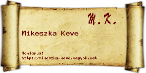 Mikeszka Keve névjegykártya